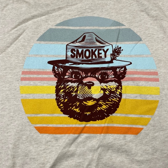 Smokey The Bear Full Zip Hoodie Sweatshirt Women's Size Medium - Picture 7 of 7